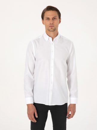 پیراهن رسمی مردانه سفید پیرکاردین