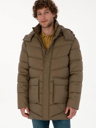 کاپشن مردانه خاکی روشن یو اس پولو