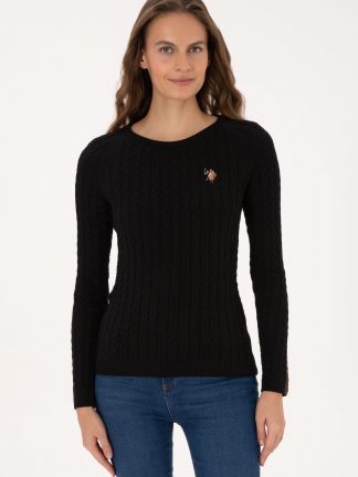 پلیور زنانه مشکی یو اس پولو