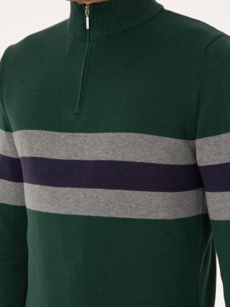 پلیور مردانه سبز تیره یو اس پولو
