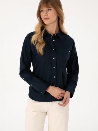 شومیز زنانه سرمه ای یو اس پولو