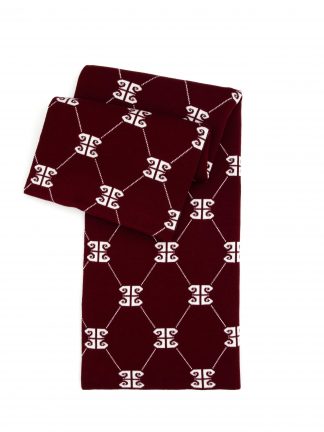 شال کلاه و دستکش زنانه آلبالویی پیرکاردین