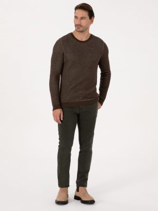 پلیور مردانه قهوه ای کاشارل