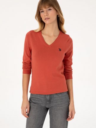 پلیور زنانه گلبهی یو اس پولو