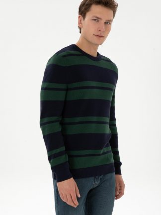 پلیور مردانه سرمه ای یو اس پولو