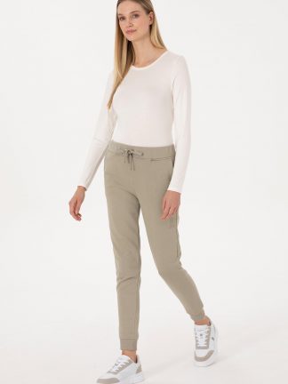 شلوار راحتی زنانه خاکی روشن یو اس پولو