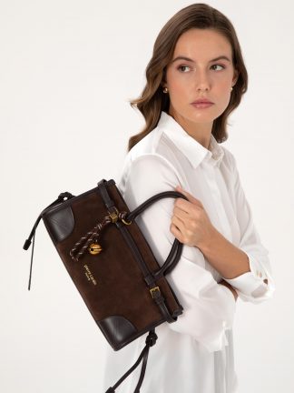 کیف دستی زنانه قهوه ای پیرکاردین