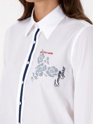 شومیز زنانه سفید یو اس پولو