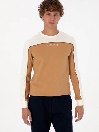 سویشرت مردانه شتری یو اس پولو