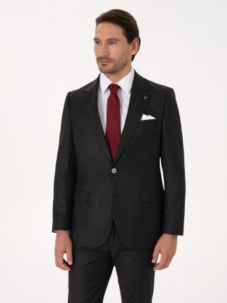 کت و شلوار مردانه مشکی کاشارل