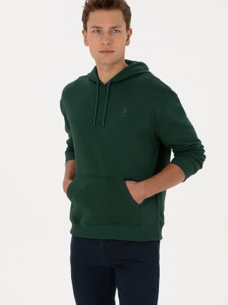 هودی مردانه سبز تیره یو اس پولو