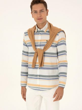 پیراهن آستین بلند مردانه یو اس پولو