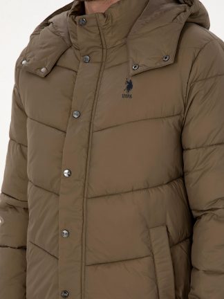 کاپشن مردانه خاکی روشن یو اس پولو