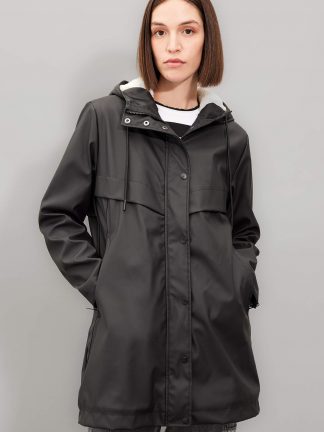 بارانی زنانه مشکی دفکتو تصویر ۱