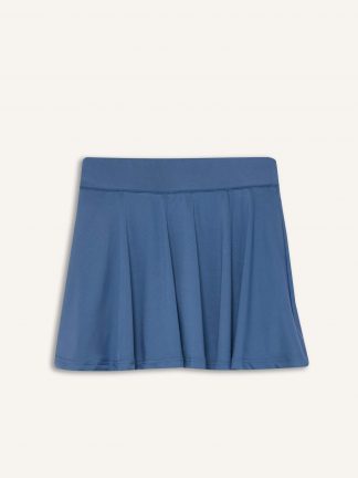 دامن کوتاه زنانه نیلی تیره دفکتو تصویر ۱