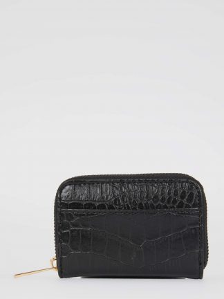 کیف پول زنانه مشکی دفکتو تصویر ۱