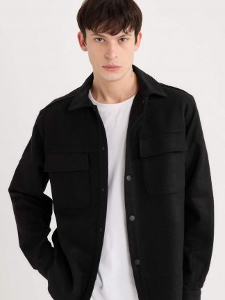 پیراهن مردانه مشکی دفکتو تصویر ۱