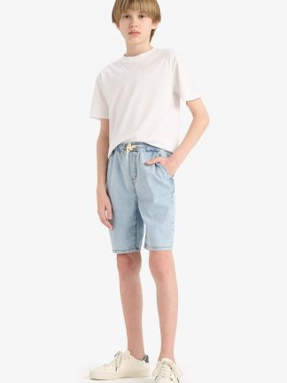 شلوارک پسرانه آبی روشن دفکتو