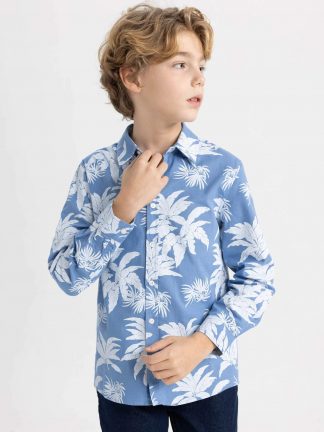 پیراهن پسرانه آبی دفکتو