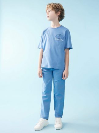 شلوار پسرانه آبی دفکتو تصویر ۱