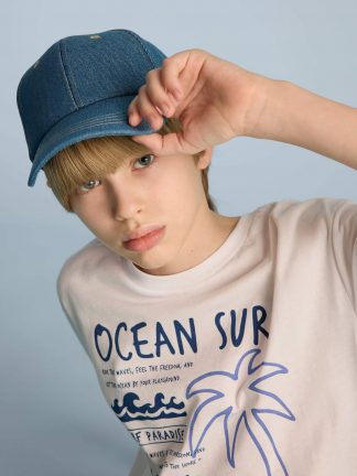 کلاه کپ پسرانه نعنایی (فرعی) (مادر:آبی) دفکتو تصویر ۱