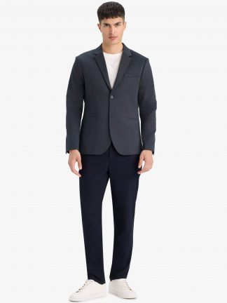 شلوار جاگر مردانه سرمه ای دفکتو تصویر ۱