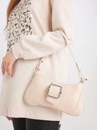 کیف دوشی زنانه بژ دفکتو تصویر ۱