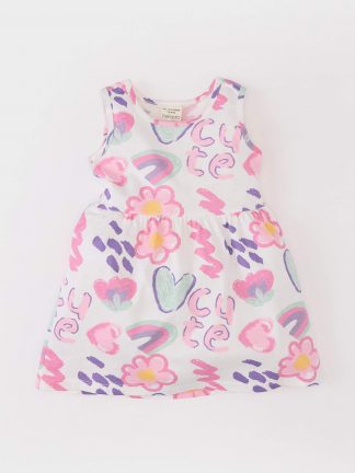 پیراهن نوزاد دختر بژ دفکتو