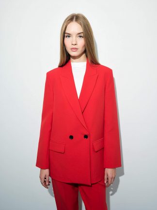 کت زنانه قرمز دفکتو تصویر ۱