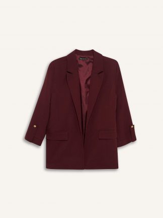 کت زنانه زرشکی دفکتو تصویر ۱