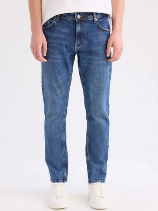 شلوار جین اسلیم فیت مردانه نعنایی (فرعی) (مادر:آبی) دفکتو