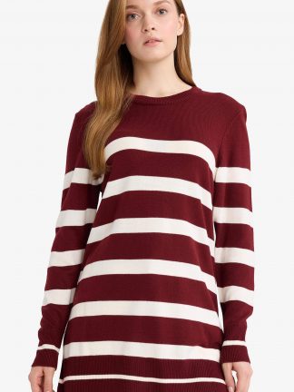 تونیک زنانه زرشکی دفکتو تصویر ۱