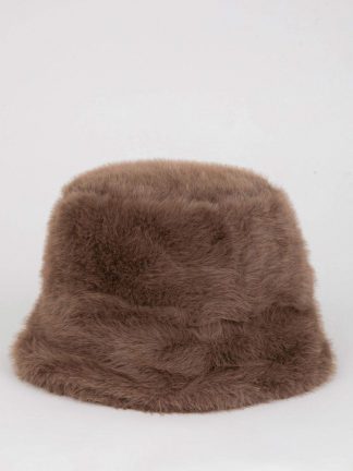 کلاه زنانه قهوه ای تیره دفکتو تصویر ۱