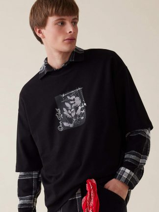 تی شرت مردانه مشکی دفکتو تصویر ۱