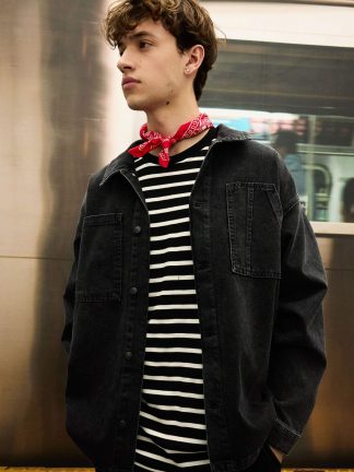 پیراهن مردانه مشکی دفکتو تصویر ۱