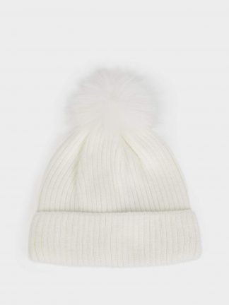 کلاه بافت دخترانه بژ دفکتو تصویر ۱