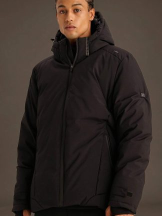 کاپشن مردانه مشکی دفکتو تصویر ۱