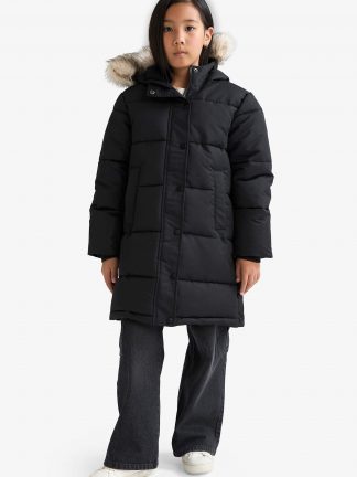 کاپشن دخترانه مشکی دفکتو تصویر ۱