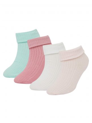 جوراب نوزاد دختر چند رنگ دفکتو تصویر ۱
