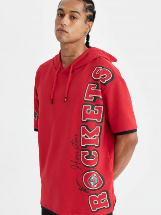 هودی مردانه قرمز دفکتو تصویر ۱