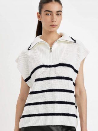 جلیقه زنانه بژ دفکتو تصویر ۱