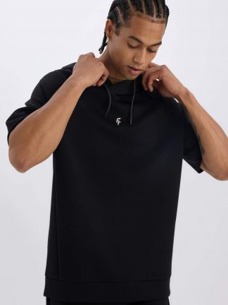 هودی مردانه مشکی دفکتو تصویر ۱