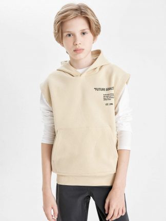 جلیقه پسرانه بژ دفکتو