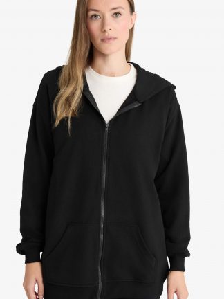 هودی زنانه مشکی دفکتو