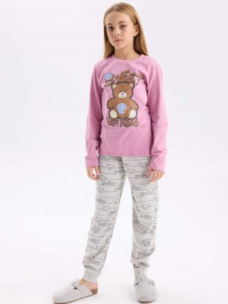 لباس راحتی دخترانه زرشکی دفکتو تصویر ۱