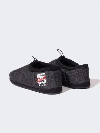 دمپایی روفرشی مردانه مشکی دفکتو