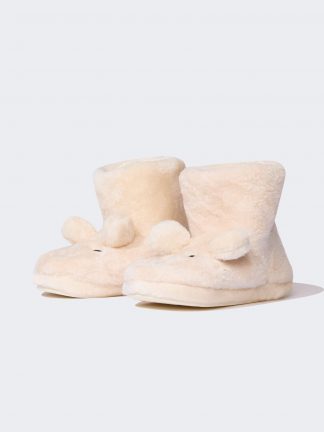 دمپایی روفرشی دخترانه بژ دفکتو