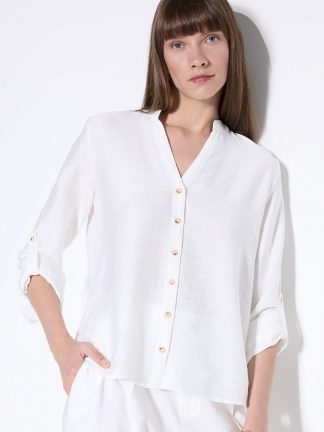 شومیز زنانه سفید دفکتو تصویر ۱