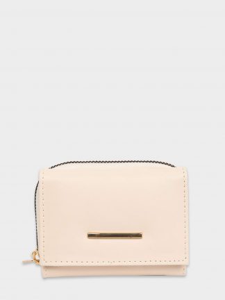 کیف پول زنانه بژ دفکتو تصویر ۱