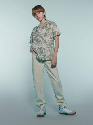 شلوار جاگر پسرانه بژ دفکتو تصویر ۱